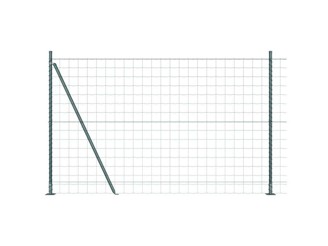 Conjunto 1 Cerca Externa Vidaxl Verde Aço (10 X 1,5 M)