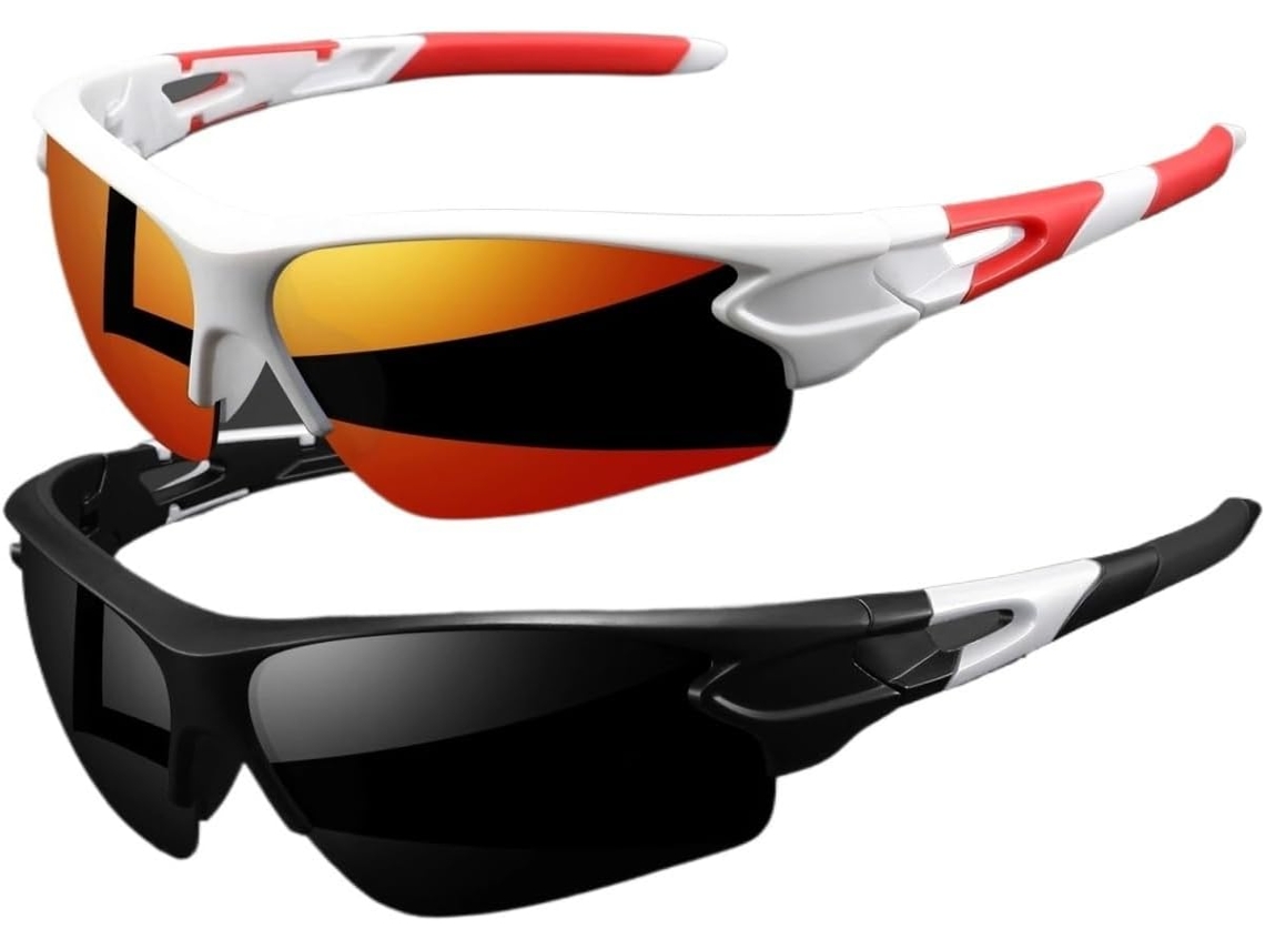 Conjunto de 2 Óculos Ciclismo Esportivos Leves Resistente Confortável S/MARCA