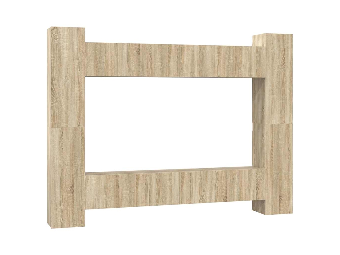 Conjunto de 10 Móveis de TV em Madeira Carvalho Sonoma MAISON EXCLUSIVE