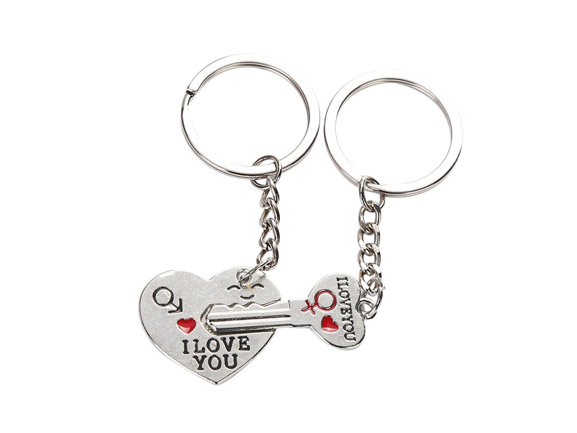 Chaveiro De Casal Decoração De Bolsa Símbolo De Amor