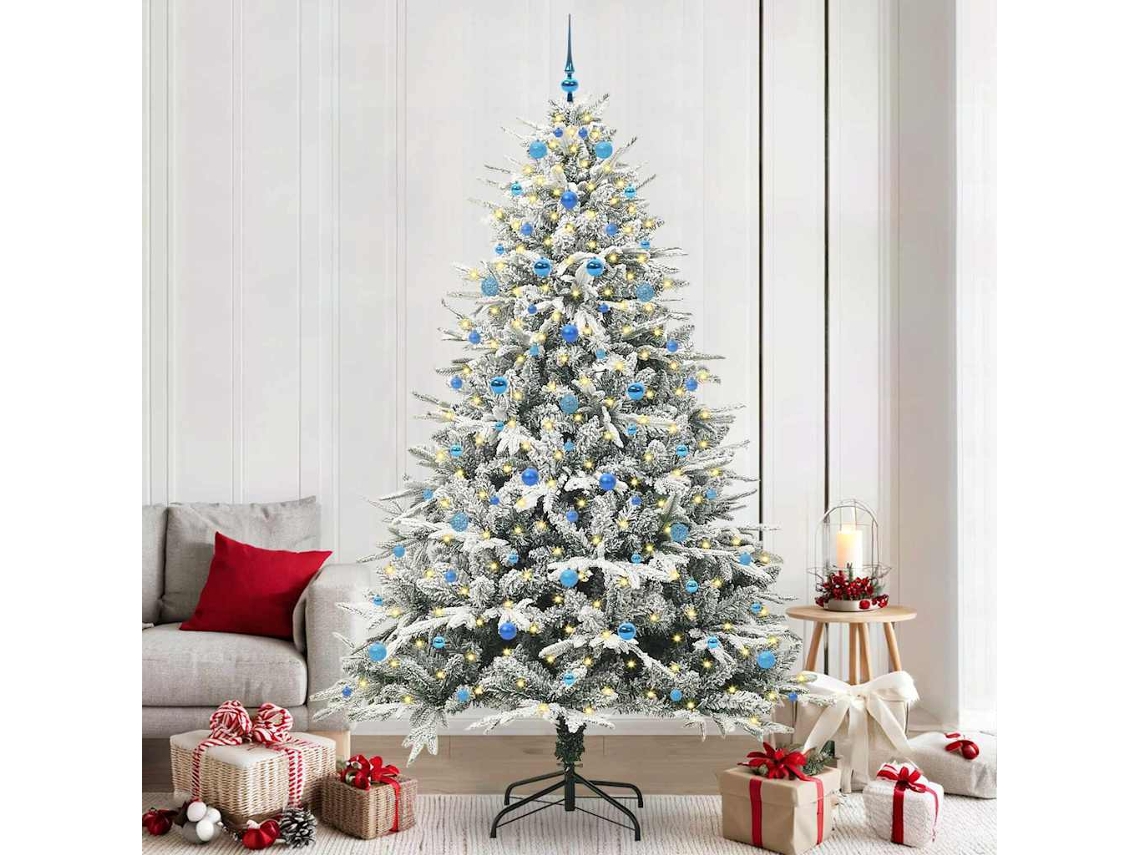 Árvore De Natal Artificial Pangivo Pré-iluminada Led Com Bolas Verde