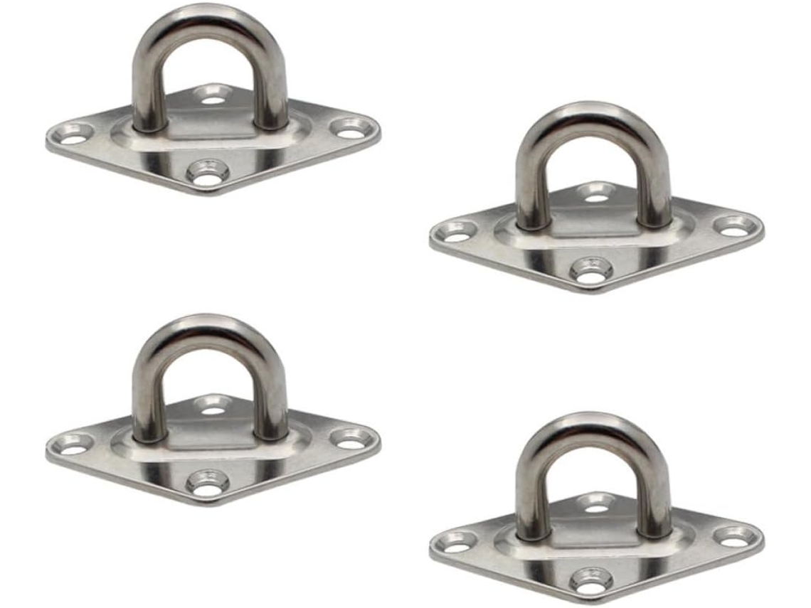 Conjunto De 4 Fechos Porta Fixos Em Formato Losango 5mm Com Fivela Dobrável Acessórios Portão E