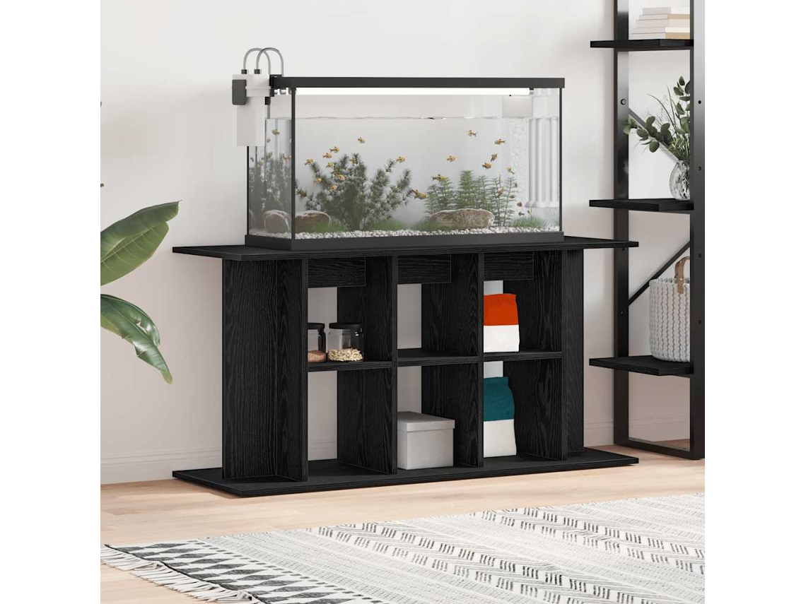 Vidaxl Suporte Para Aquário Carvalho Preto 120x40x60 Cm Madeira Projetada