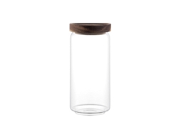Pote Hermético, Em Vidro E Madeira, Com Tampa, Transparente, Para Café, Para Organização Doméstica Na Cozinha E Bancada