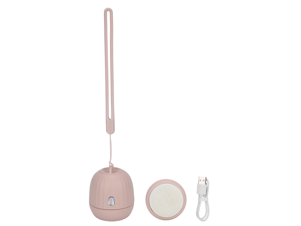 Limpiador Facial Hidratante Com Massagem, Limpiador Facial De Conversão De Frequência Usb, Rosa
