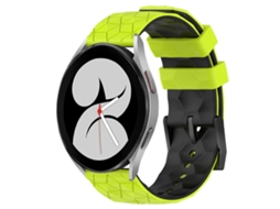 Pulseira De Silicone Bicolor Com Estampa De Futebol Para Samsung Galaxy Watch 4 (40 Mm E 20 Mm).