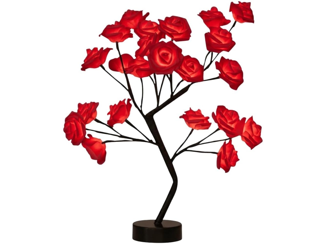 Luminária Noturna Usb Em Formato De Flor Com Led, Luz Suave, Quarto
