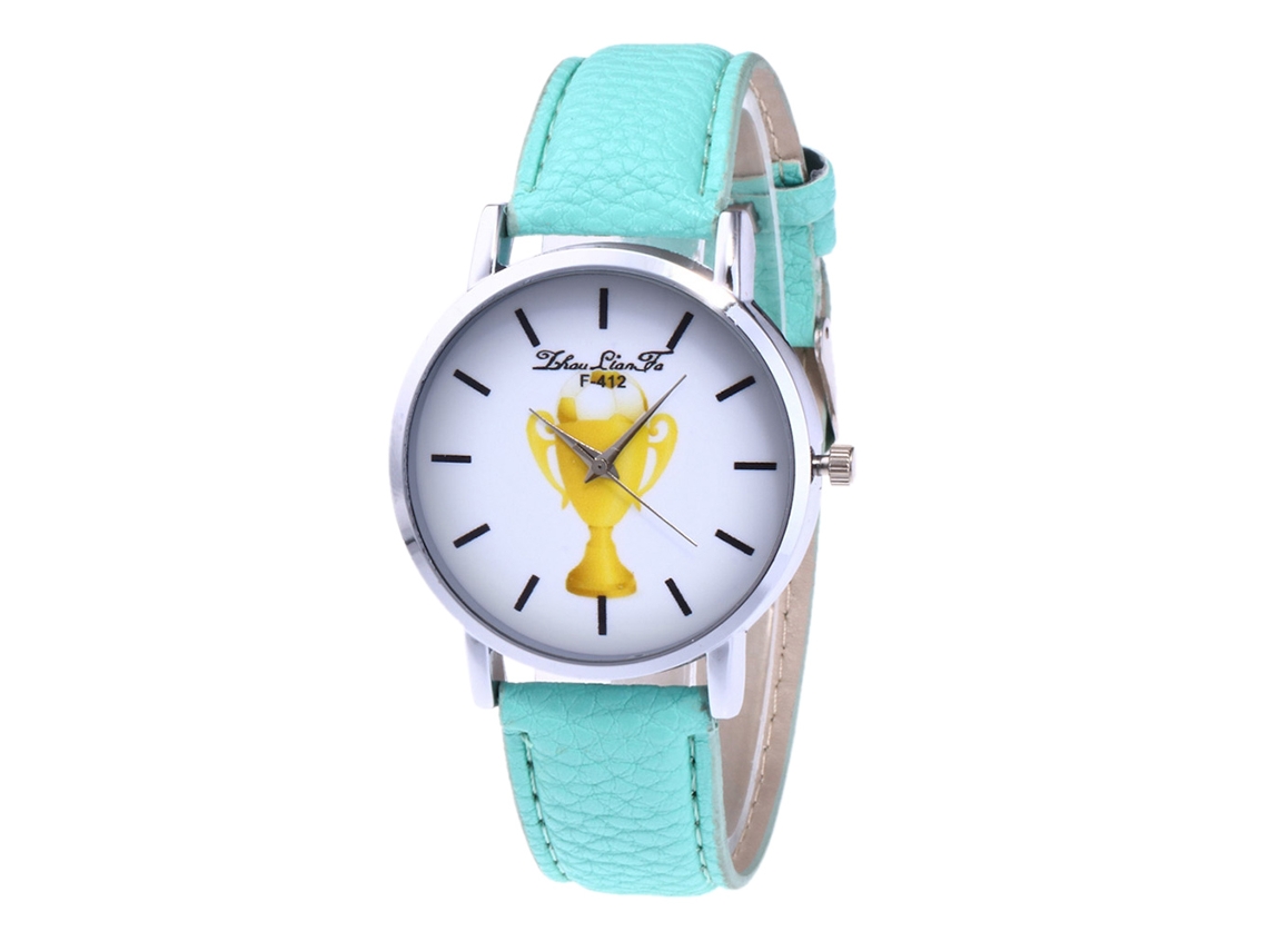 Reloj De Cuero Pu Casual De Moda Zhoulianfa Con Dial Redondo Estilo Simple De Cuarzo Color Verde Menta Para Mujer