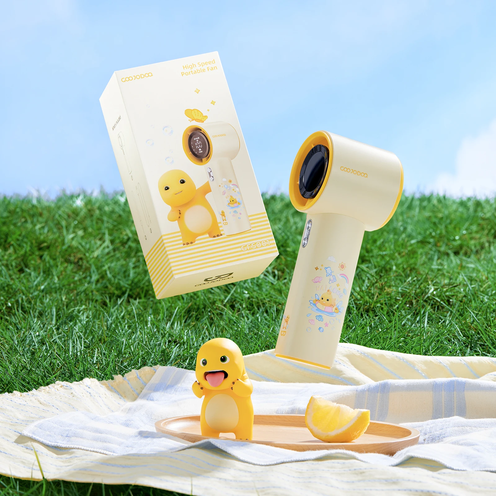 Mini Ventilador para Bebês MDUG com Rotação 360° e Recarregável