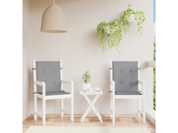 Vidaxl Almofadões Lombares P/ Cadeiras De Jardim 2pcs Oxford Cinza