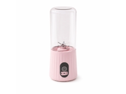 Liquidificadora Portátil Elétrica Recarregável Com Copo Para Sumos, Rosa, Lâminas De 8 Pontas