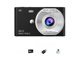 Câmara Digital Zoom De 16x, Tela Hd De 2,4 Polegadas Com Luz De Preenchimento (preto - Cartão De 32 Gb) Cuich