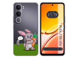 Capa Tumundosmartphone De Silicone Transparente Para Vivo Y31 5g / Y21d Com Estampa De Coelho