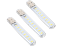 Luminária Noturna Usb Lifkome, 3 Peças, 8 Leds Ultrabrilhantes, Design