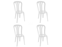 Set 4 Cadeiras Interior, Exterior Branco Garrotxa Garbar