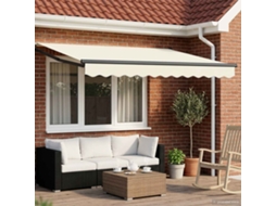 Vidaxl Toldo Retrátil Manual Com Leds Creme E Antracite 3,5 X 2,5 M
