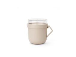 Caneca De Sopa Make Take 0,6 L Plástico Bege Suave Brabantia
