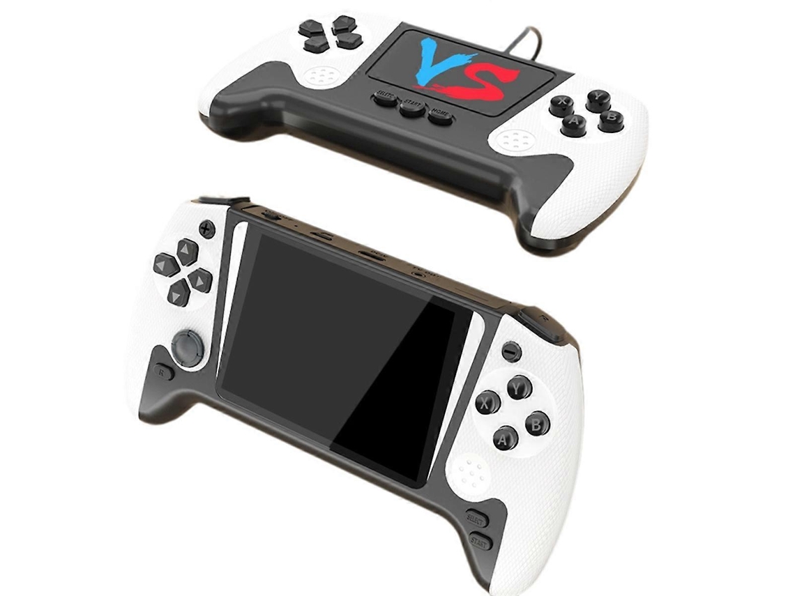 Brilvibera Console de videogame portátil de 3,5 polegadas com 500 jogos, estilo arcade retrô, branco