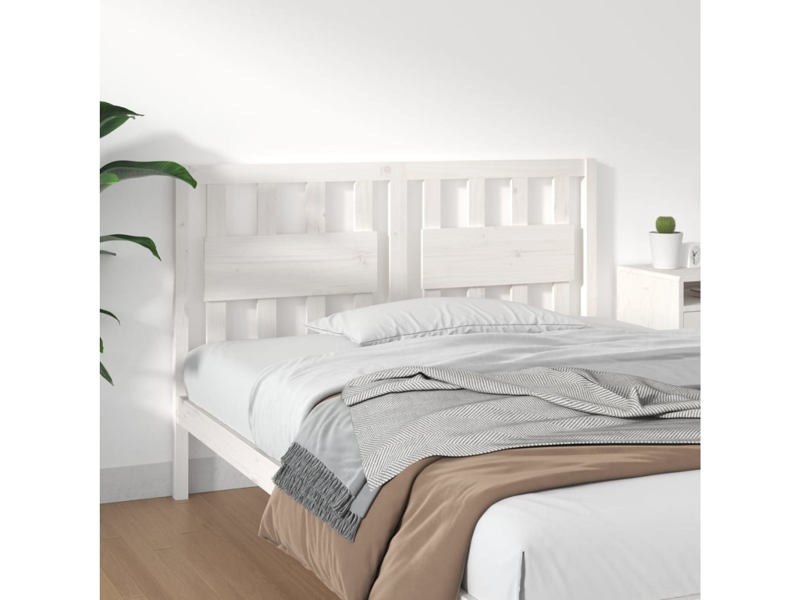 Cabecero 140,5x4x100 cm Madera Maciza de Pino Blanco