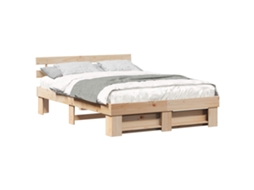 Estrutura da Cama com Cabeceira Castanho 140 X 200 Cm MAISON EXCLUSIVE