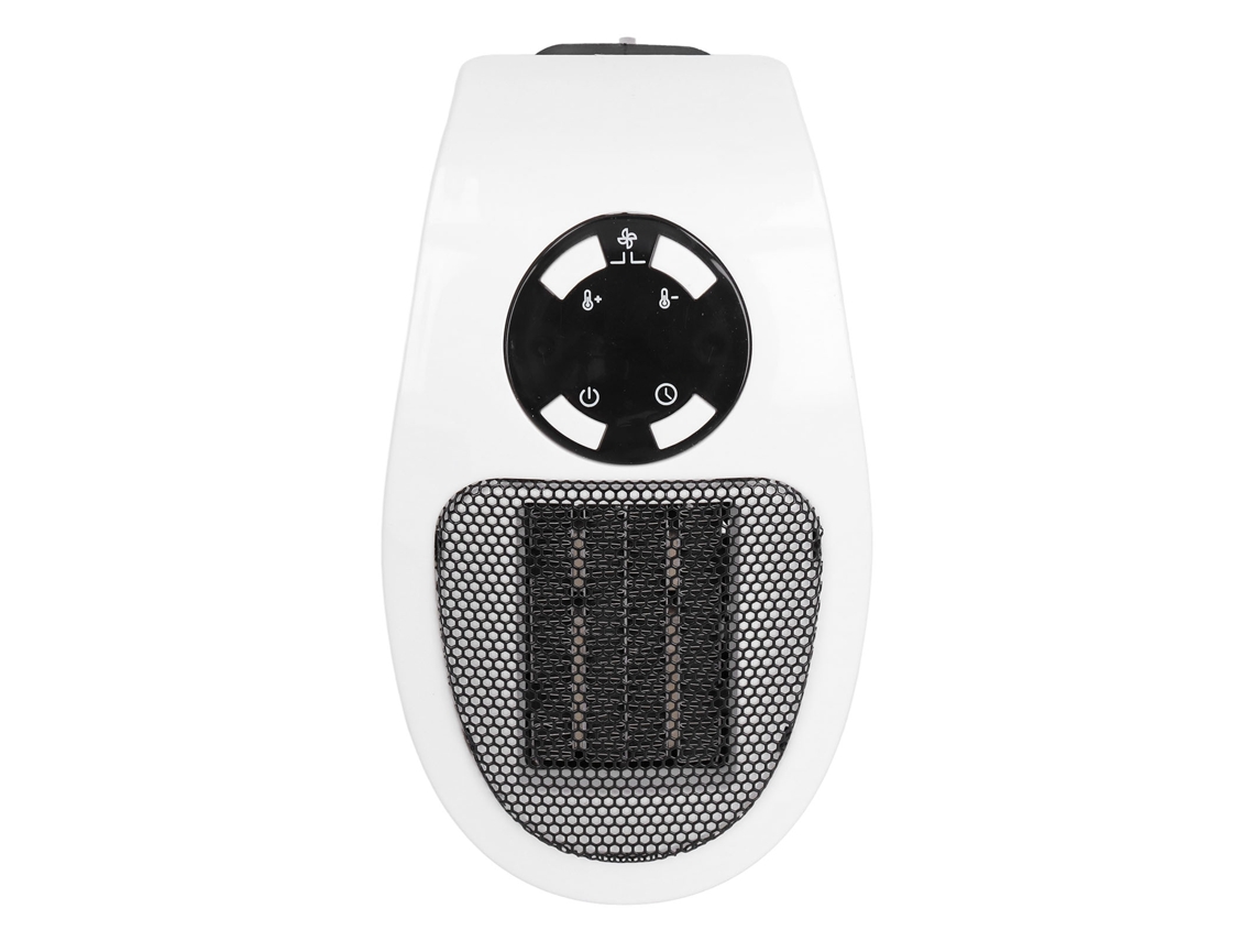 Aquecedor Elétrico Mini 500w de Parede Preto e Branco | S/MARCA