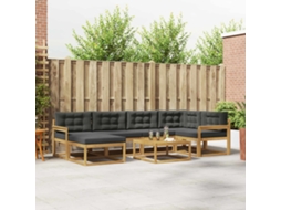 Vidaxl Conjunto De Sofás Para Exterior 7 Pcs Branco E Antracite