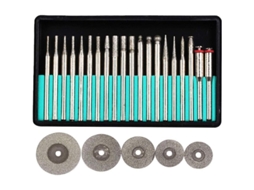 Discos de corte diamante, 25 peças, para Dremel, Proxxon, 3mm, com cabo de 3mm S/MARCA