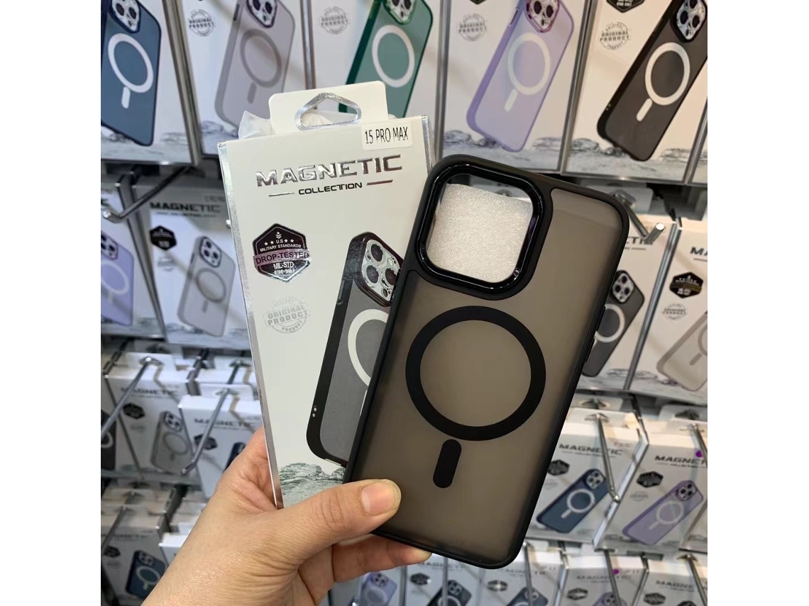 Capa Para Iphone 17 Air Preta, Magnética, Com Toque Fosco, Acabamento Eletroplástico E Cor Sólida.