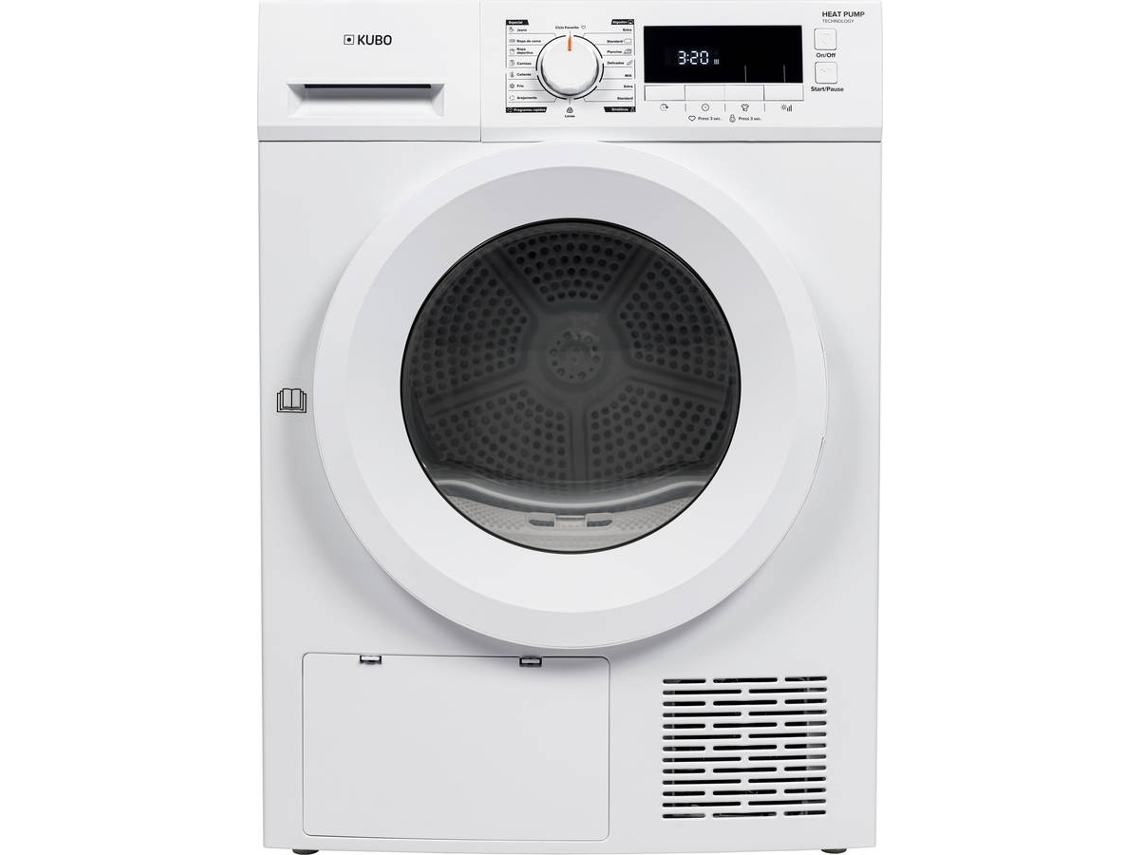 Máquina de Secar Roupa KUBO KBDM9343HP (8 Kg - Bomba de Calor - Branco)
