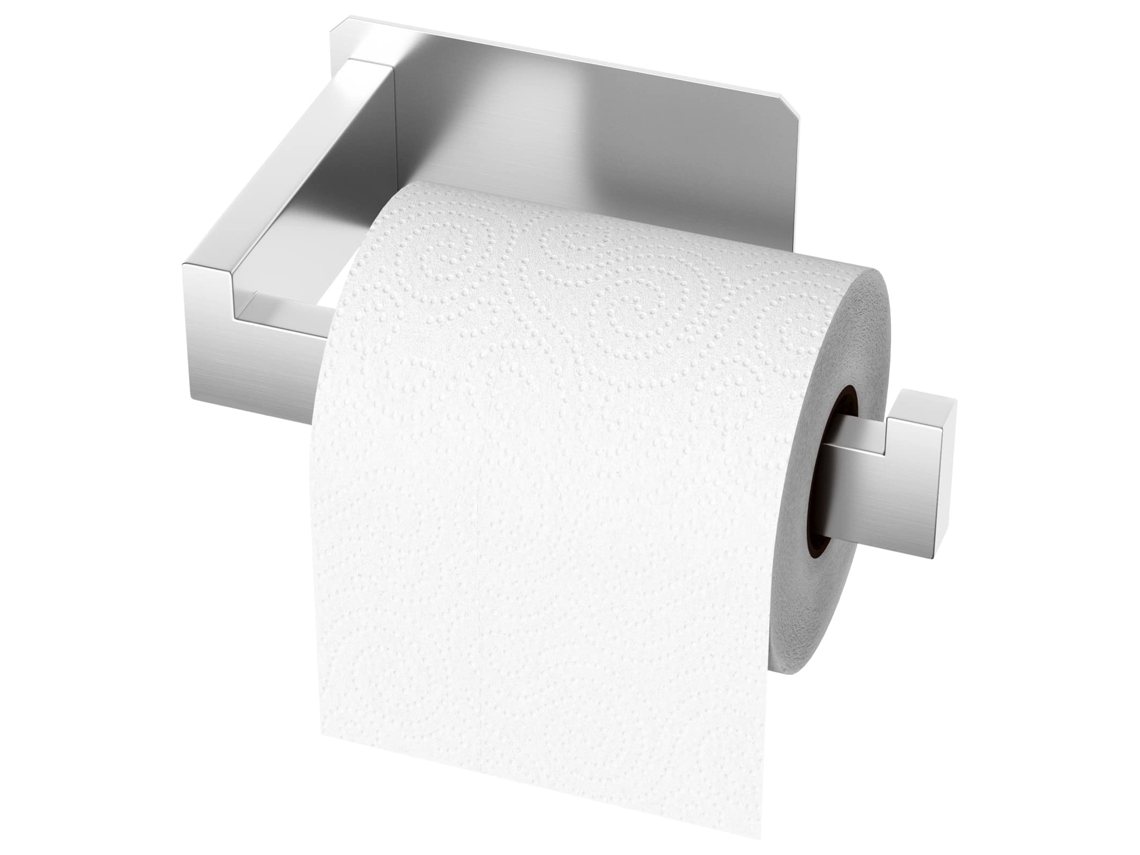 Porta Papel Higiênico De Aço Inox 14cm,suporte Adesivo Para Banheiro,cozinha E Sala Prático E Moderno Na Cor Prata Btforus