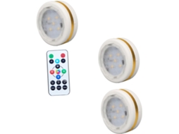 Luminária Redonda De Led Rgb Para Guarda-roupa Com Brilho Ajustável, Ideal Para Closets E Vestiários.