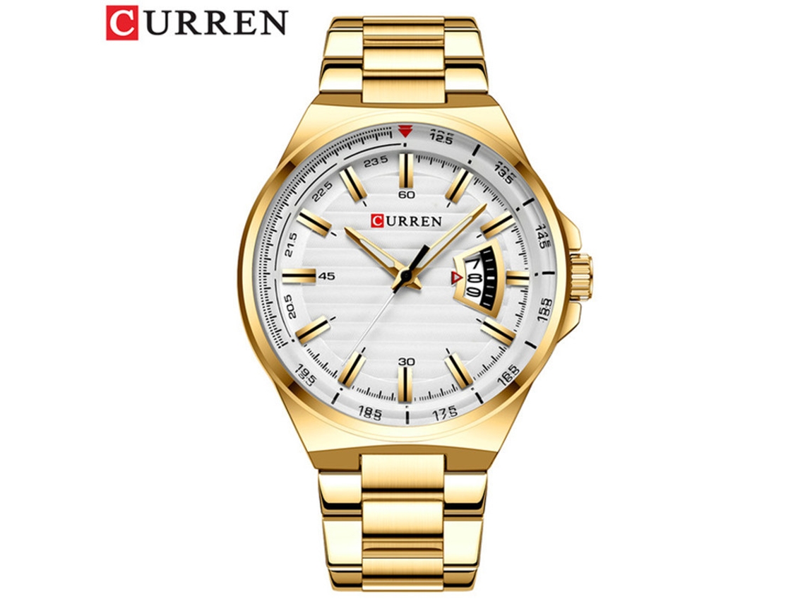 Relógio Casual de Quartzo À Prova D'água , com Calendário, para Uso Masculino. MDUG (dourado)