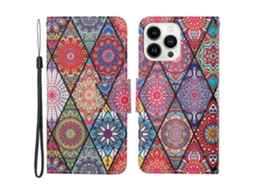 Capa Em Couro Pu Para Apple Iphone 16 Pro Max - Totem Losango