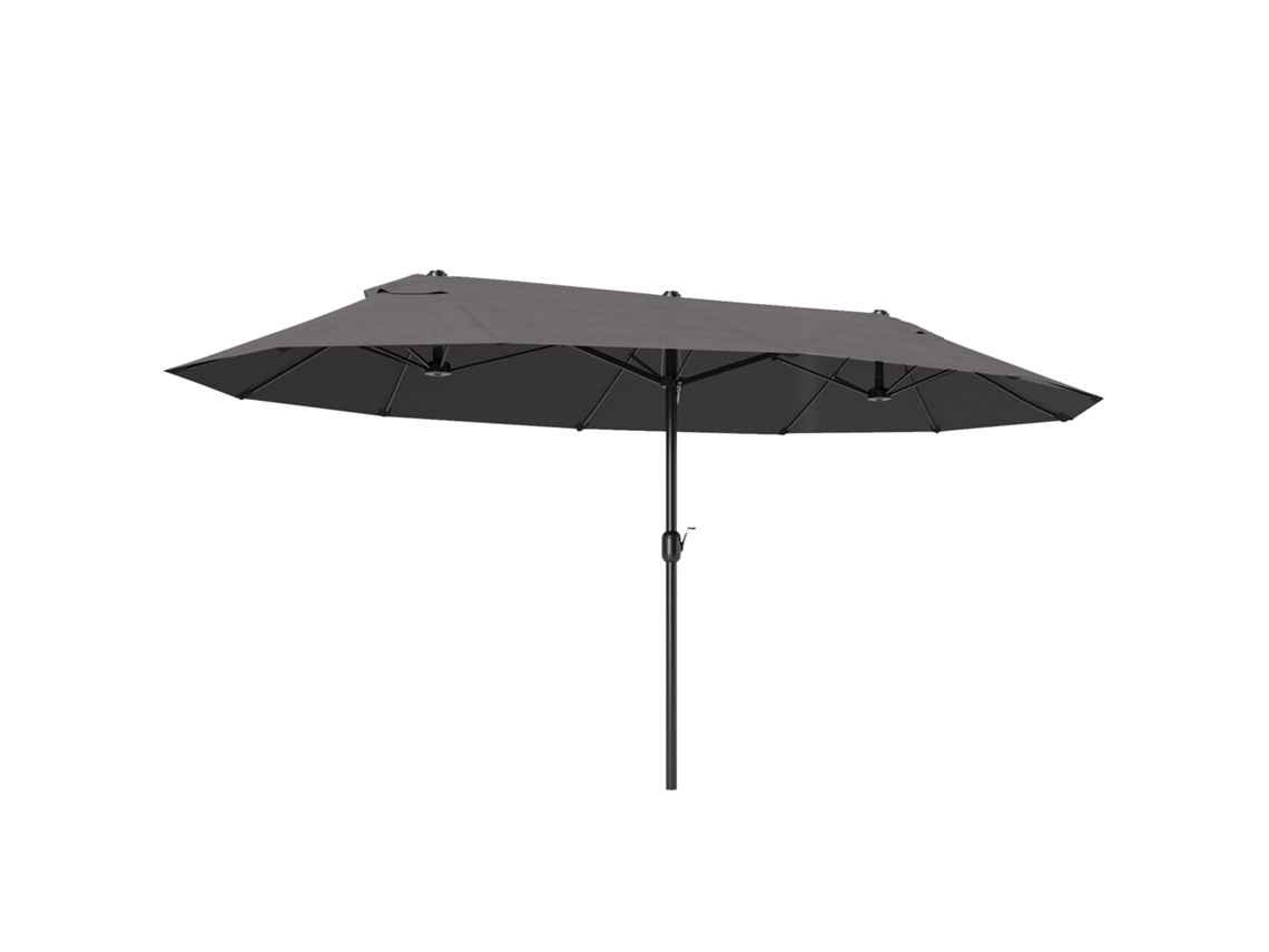 Guarda sol de Jardim CHEZMOI Ø2,6x2,4 m com Manivela e Cabeça Inclinável, Azul