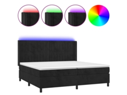 Box Spring Bed, Box Spring Beds Vidaxl Preto Veludo (200 X 200 Cm)