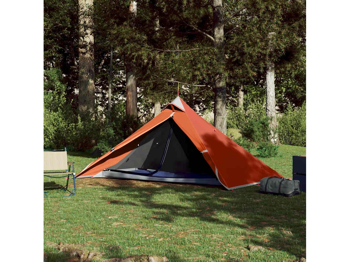Vidaxl Tenda Suspensa Tipi Para 1 Pessoa Impermeável Laranja