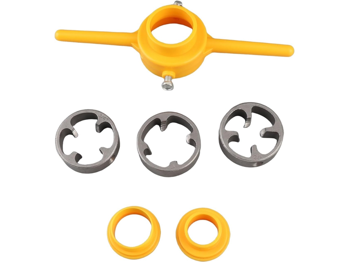 Conjunto De Matrizes Rosqueamento Redondas Npt Zunate, 1 2 3 4 1-polegada, Conjunto De Ferramentas Rosqueamento Para