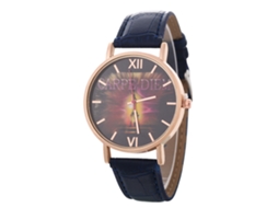 Reloj De Pulsera De Cuarzo Casual Zhoulianfa De Cuero Pu Con Dial Redondo Azul Real