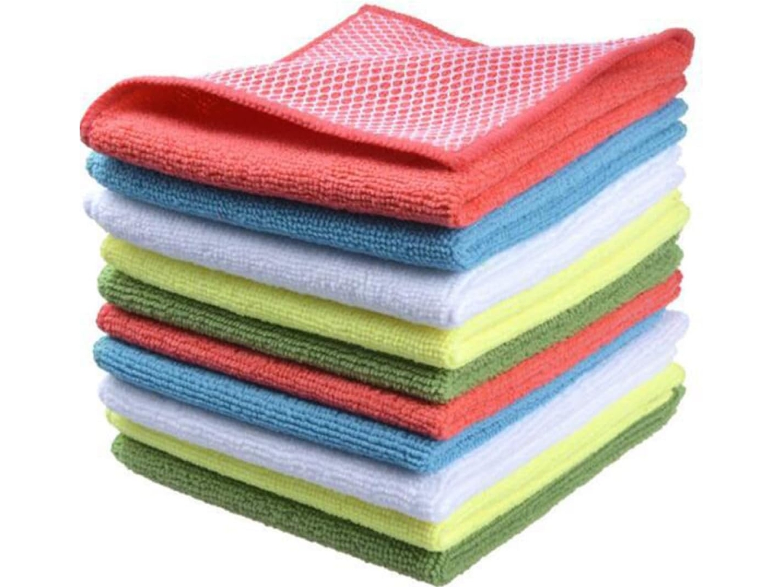 Conjunto de 4 Panos Microfibra Confeccionados com Fibras Superfina. Limpeza Altamente Absorventes CHABERLU