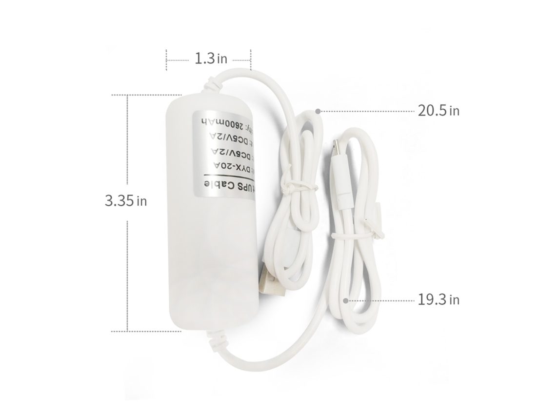 Banco de energia ups 2600mah para câmera de segurança wifi luz led com saída Usb dc 5v S/MARCA