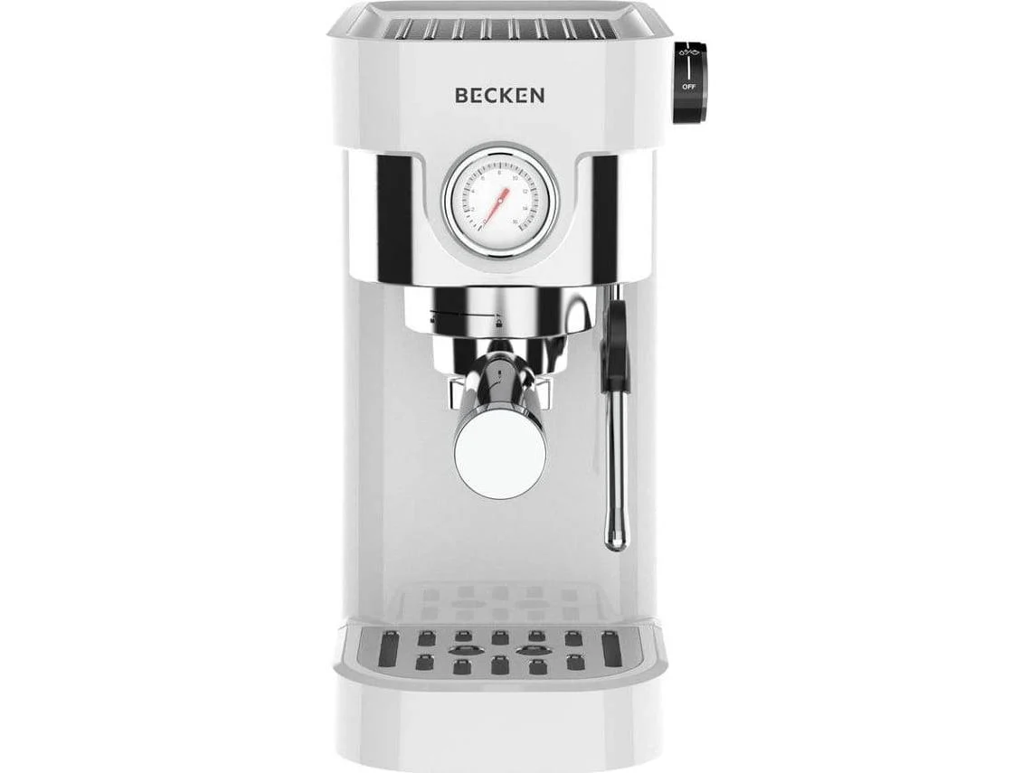 Máquina de Café Manual BECKEN BCMS9308 (Outlet Grade A - 20 bar - Café Moido - Branco)