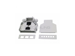 DIN Rail dist.Box with 6SC simplex/LC duplex,6SC duplex front panel without adapter,Grey RAL 7035