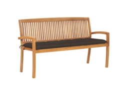 Banco de exterior VIDAXL Brown Teca (159x57.5x90 cm)