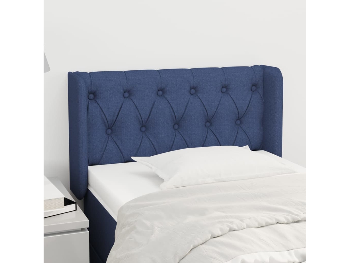 Cabecero con Alas de Tela 83x16x78/88 Cm Azul
