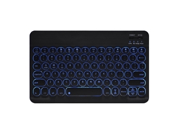 Capa de teclado Bluetooth para 10 polegadas, retroiluminação de sete cores, preto