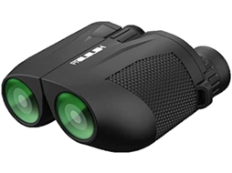Binóculos 10x25 Mini Compactos Leves Ip68 Pássaros Viagem Caminhadas Acampamento Caça Concerto Esporte Preto Yizhood