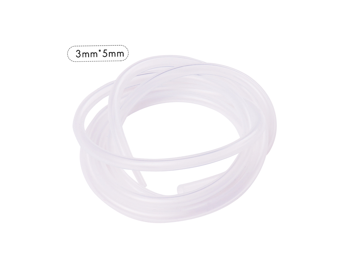 Tubo de silicone transparente, grau alimentício, flexível, 1m, para bomba peristáltica, laboratório, aquário, 3mmx5mm | S/MARCA
