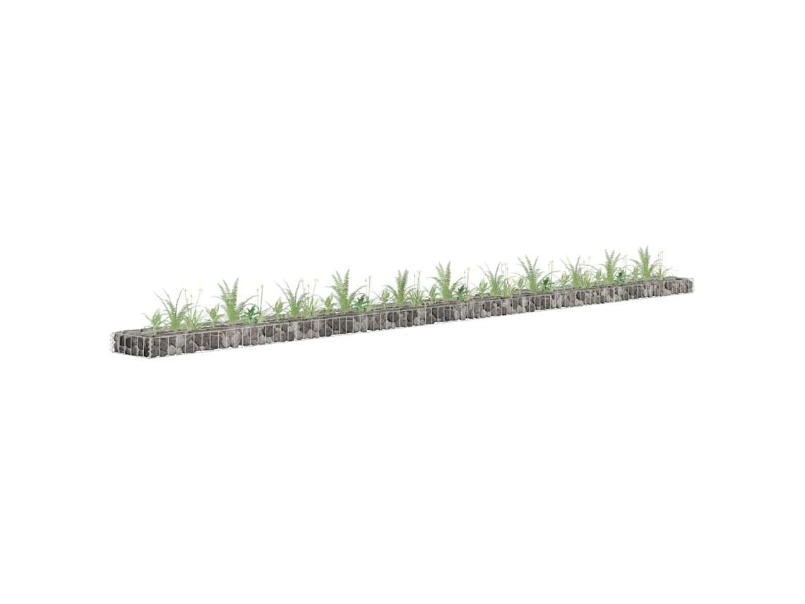 Vidaxl Canteiro Elevado/cesto Gabião 450x30x10 Cm Aço Galvanizado