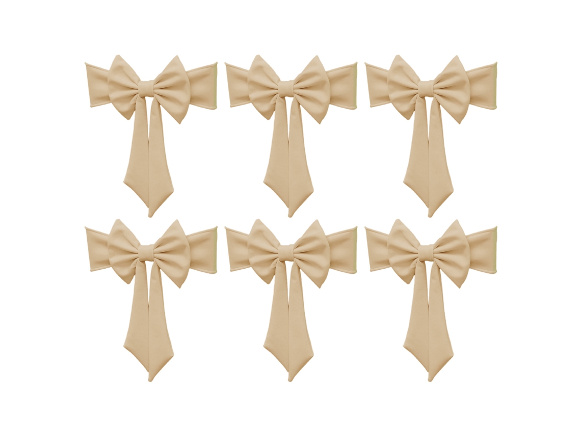 Laxiscreed Kit De 6 Fitas Elásticas Para Decorar Encosto De Cadeira Sem Laços