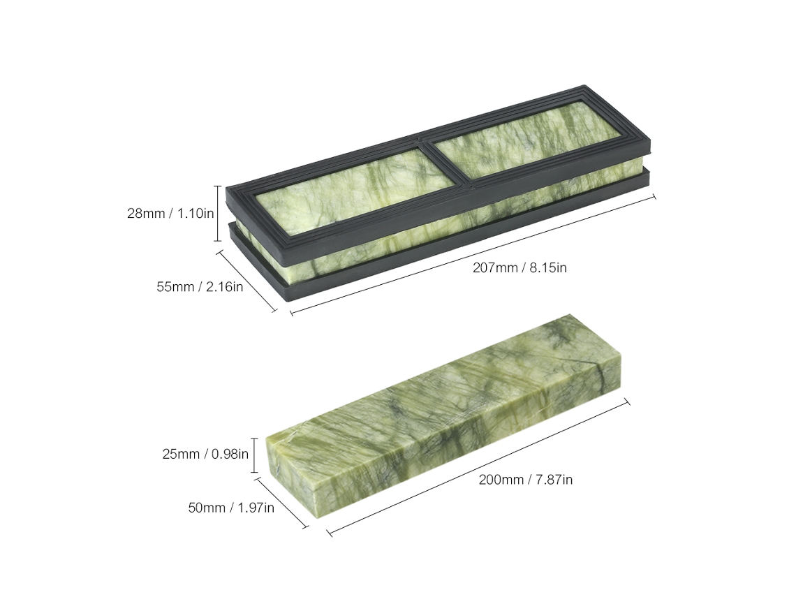 Pedra de Afiar 10000 Grãos com Suporte Anti derrapante para Facas de Cozinha 200x50x25mm